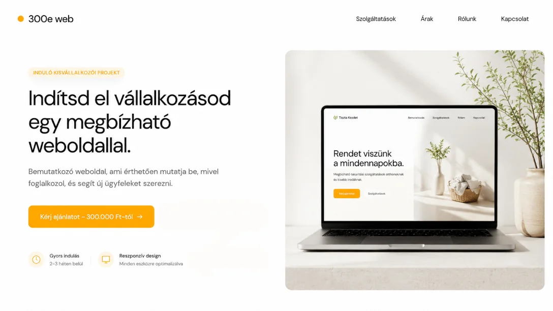 Bemutatkozó weboldal árkategória illusztráció